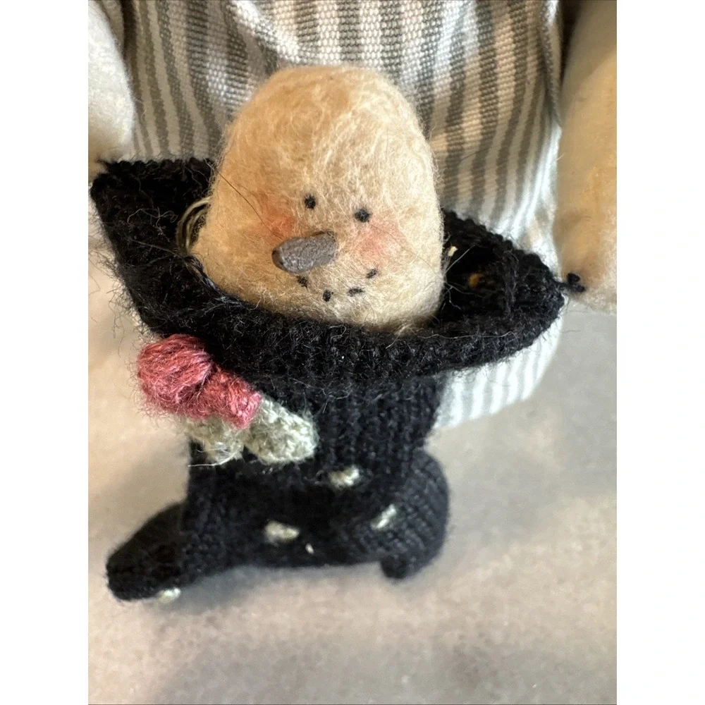 Miss‎ Heathers Plum Pudding Snowmen Holding Stocking Plush 8